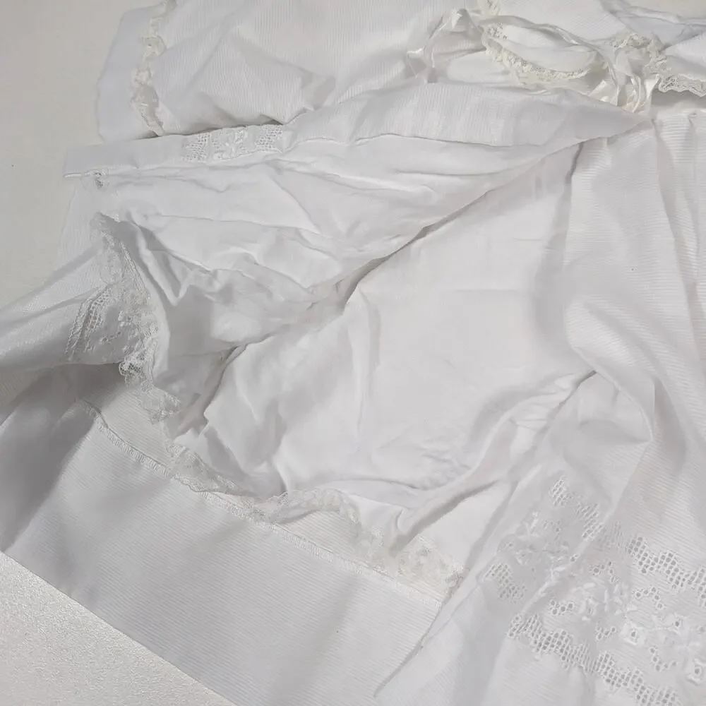 Vtg Madona Christening Dress Jacket Baby Girls Sz 6-12m White Wedding Foraml